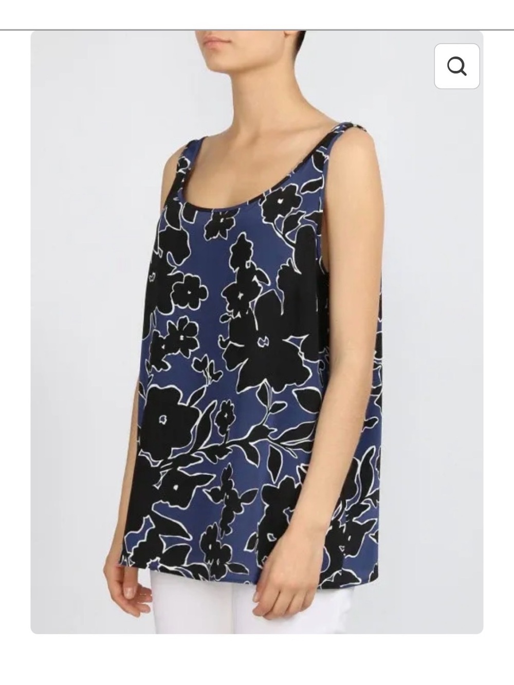 Michael Kors Blue and Black Floral Camisole